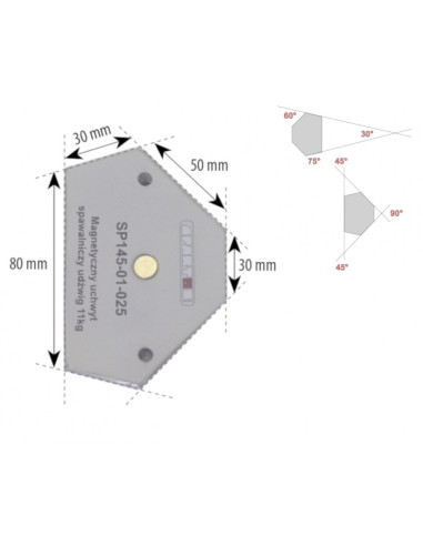 Magnetyczny uchwyt spaw. udźwig: 11kg
