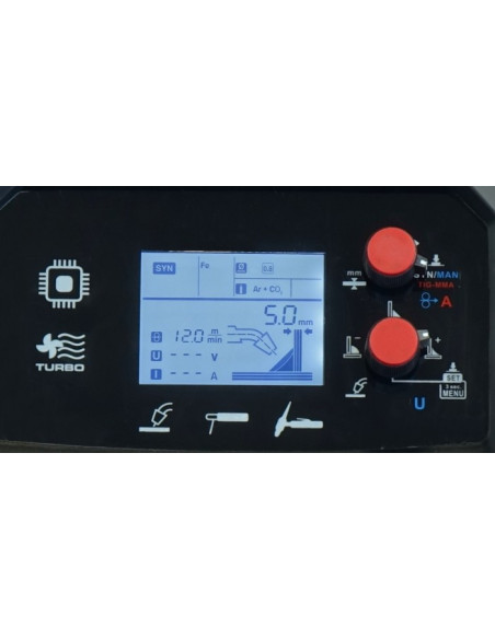 Migomat Tecnomig 205 LCD MIG/TIG/MMA SYNERGIC IDEAL