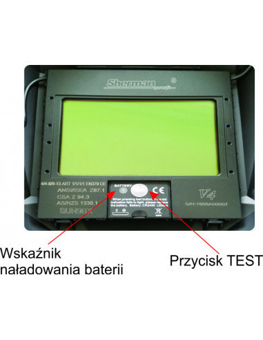 Przyłbica automatyczna Sherman V4 czarna