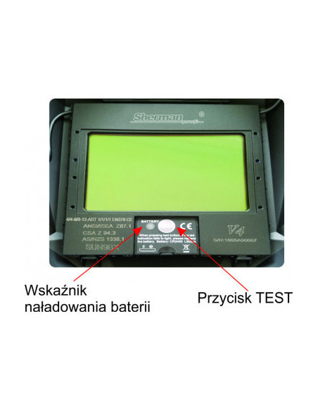 Przyłbica automatyczna Sherman V4 czarna