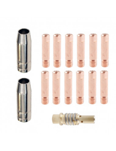 Zestaw części do uchwytu MB-15 do migomatu - 0,8 mm 