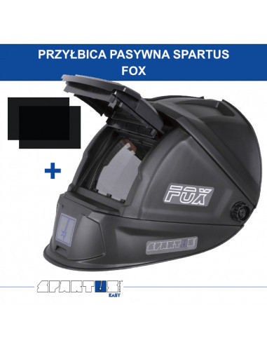 Przyłbica z klapką Spartus Easy FOX- zestaw z szybkami