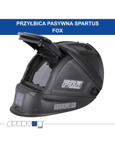 Przyłbica z klapką Spartus Easy FOX- zestaw z szybkami