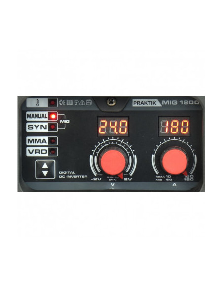 Ideal Praktik MIG 1800 MMA z drutem samoosłonowym i przyłbicą Spartus Fox
