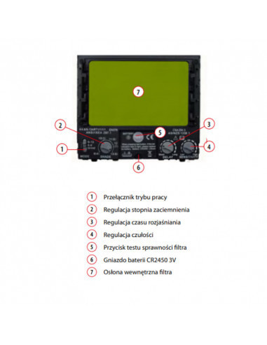 Przyłbica SPARTUS Pro 330XT (filtr true color)