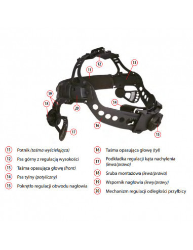 Przyłbica SPARTUS Pro 330XT (filtr true color)