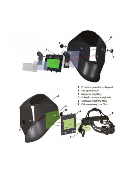 Przyłbica SPARTUS Pro 330XT (filtr true color)