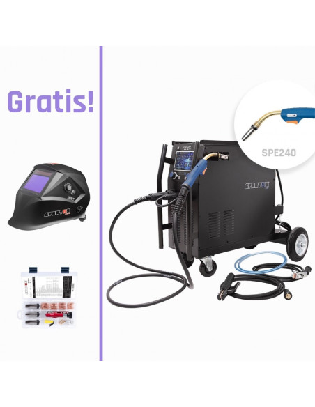 Promocyjny zestaw SPARTUS® EasyMIG 275 z uchwytem SPE24 !GRATIS! - przyłbica 201 i MIGBOX]