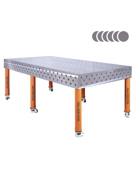 HERMES 3D 2400 x 1200 x 200 [6 nóg z kółkami L620]