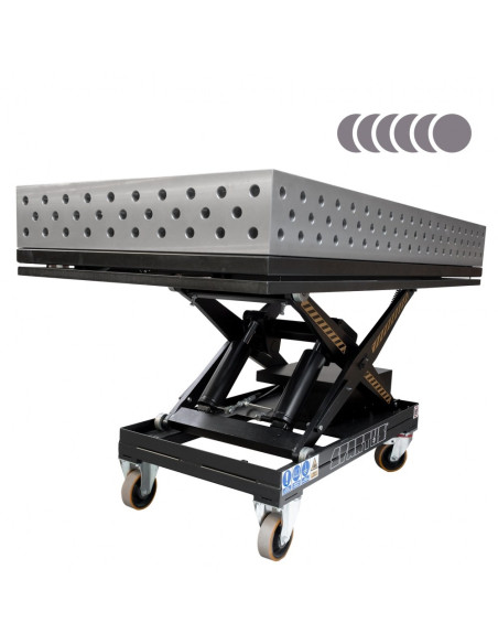 HERMES 3D stół spawalniczy 2000 x 1000  (na podnośniku elektrohydraulicznym)