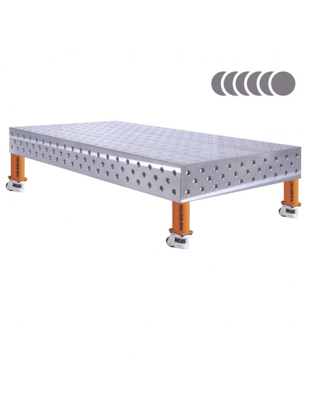 HERMES 3D 2000 x 1000 x 200 [4 nogi z kółkami L200]