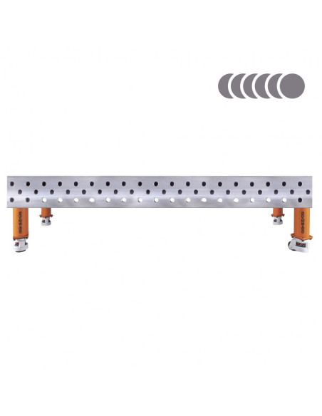 HERMES 3D 2000 x 1000 x 200 [4 nogi z kółkami L200]