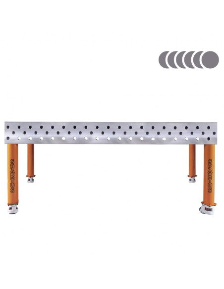 HERMES 3D 2000 x 1000 x 200 [4 nogi z kółkami L550]