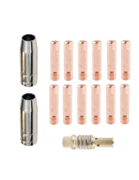 Zestaw części do uchwytu MB-15 do migomatu - 0,8 mm 