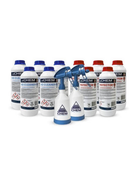 Zestaw preparatów chemicznych 5x HD Cleaner 5x Protector 2x Spryskiwacz GPPH CHEM