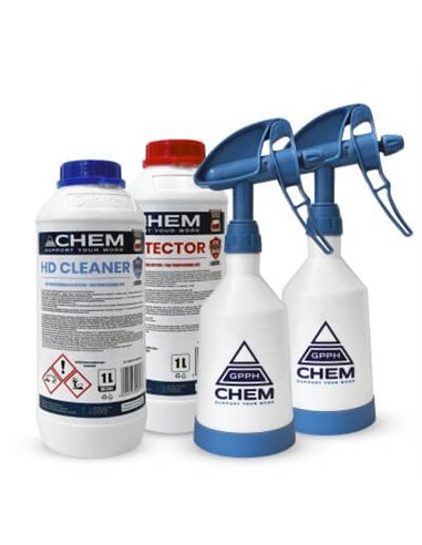 Zestaw preparatów chemicznych 1x HD Cleaner 1x Protector 2x Spryskiwacz GPPH CHEM