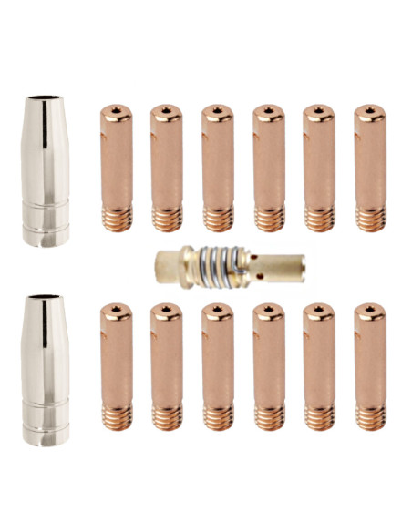 Zestaw części do uchwytu MB-15 do migomatu - 0,8 mm 