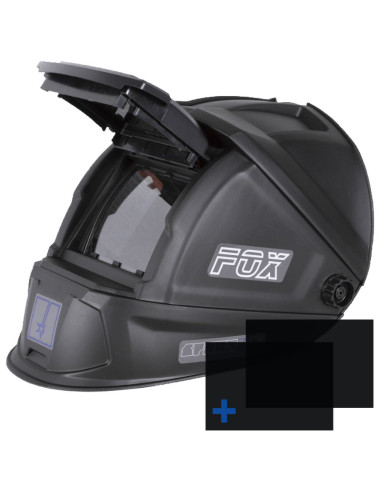 Przyłbica z klapką Spartus Easy FOX- zestaw z szybkami
