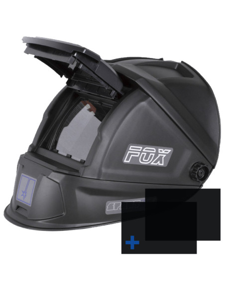 Przyłbica z klapką Spartus Easy FOX- zestaw z szybkami