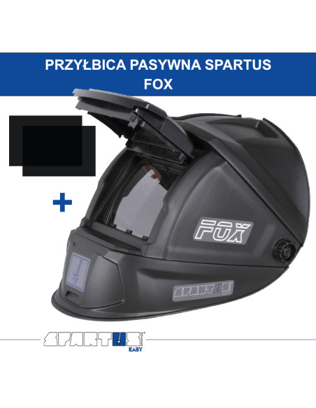 Przyłbica z klapką Spartus Easy FOX- zestaw z szybkami