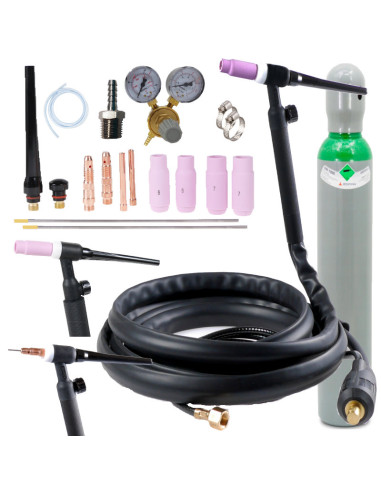 Uchwyt spawalniczy TIG LIFT 17V ZAWOREK+butla Ar