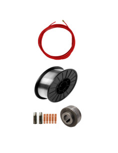 Zestaw podstawowy do spawania aluminium do migomatu czerwony