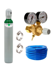 Butla gazowa-argon-150bar+reduktor mini+wężyk gazu+opaski