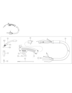 Uchwyt spawalniczy MIG MK-14 2,5m SGA TW14  Einhell 2