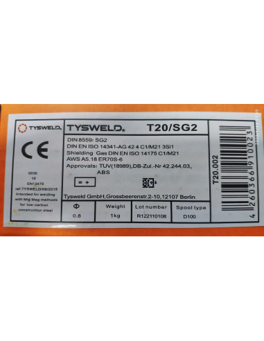 Drut spawalniczy do MIGOMAT-0,8mm, D100-1kg-zestaw