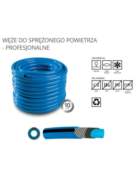 WĄŻ DO SPRĘŻONEGO POWIETRZA, WĄŻ DO GAZU fi 6mm 50mb