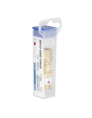 Szybkozłączka przyreduktorowa - gniazdo z gwintem wew. G 3/8''RH (tlen)