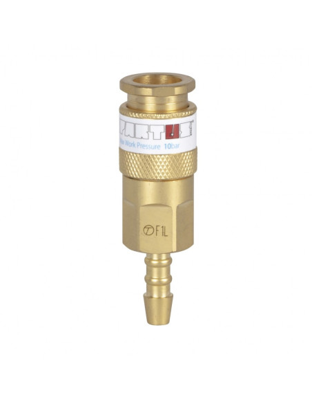 Szybkozłączka przypalnikowa - gniazdo na wąż fi 6,3mm (tlen)