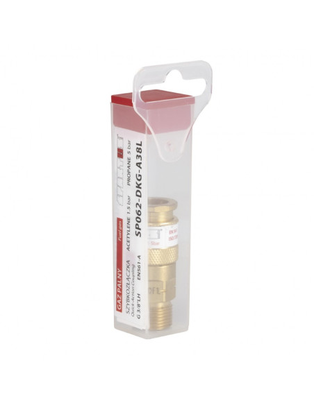 Szybkozłączka przypalnikowa - gniazdo z gwintem zew. G 3/8''LH (gaz palny)