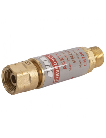 Bezpiecznik przy reduktorze butli acetylen / propan 3/8 LH