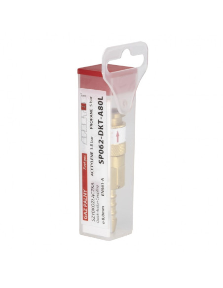 Szybkozłączka przypalnikowa - gniazdo na wąż fi 8,0mm (gaz palny)