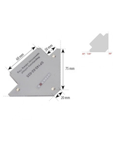 Magnetyczny uchwyt spawalniczy strzałka udźwig: 11kg