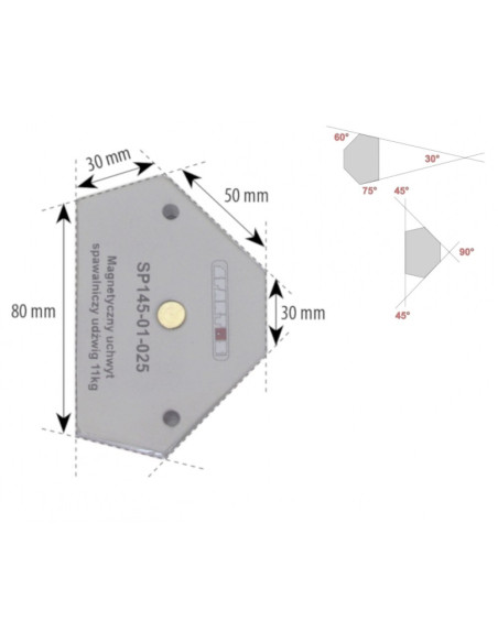 Magnetyczny uchwyt spawalniczy udźwig: 11kg