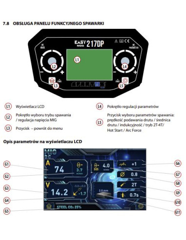Spawarka Spartus EasyMIG 217 DUAL PULSE+ START MIG