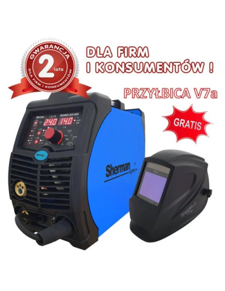 Spawarka inwertorowa synergiczna DIGIMIG 225GDS + przyłbica V7a gratis