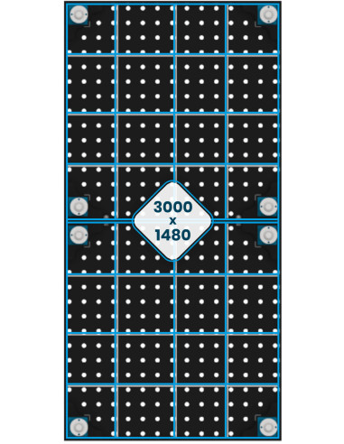 Stół Spawalniczy EXPERT na stopach 3000x1480 mm fi28 mm siatka 100x100 mm