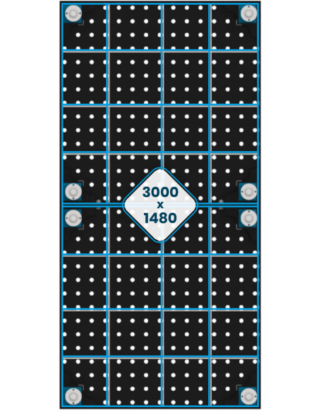 Stół Spawalniczy EXPERT na stopach 3000x1480 mm fi28 mm siatka 100x100 mm