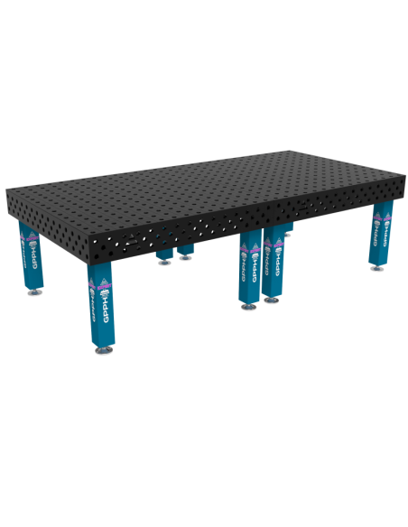 Stół Spawalniczy EXPERT na stopach 3000x1480 mm fi28 mm siatka 100x100 mm