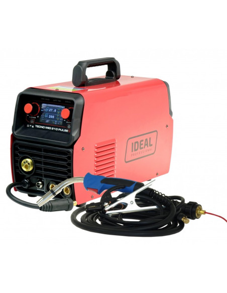 TECNO MIG 210 PULSE LCD MIG/TIG/MMA SYNERGIC ALU