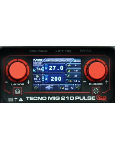 TECNO MIG 210 PULSE LCD MIG/TIG/MMA SYNERGIC ALU