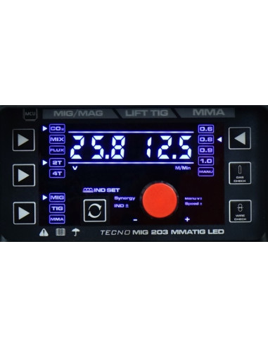 Spawarka TECNO MIG 203 LED MIG/TIG/MMA SYNERGIC + TIG ACX