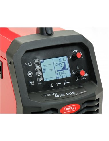 Spawarka TECNO MIG 205 LCD MIG/TIG/MMA SYNERGIC 4x4