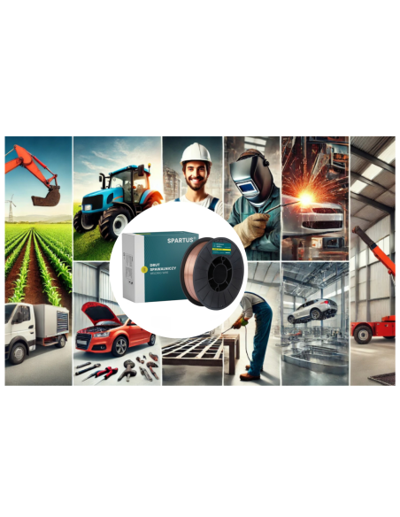 DRUT SPAWALNICZY 0 8 SG2 SPARTUS DO STALI CZARNEJ SG2  SZPULA D200 ŚR 200MM