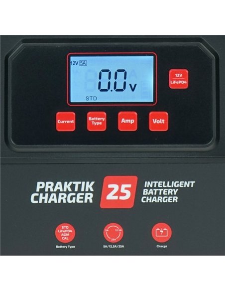 PRAKTIK CHARGER 25 LCD 12/24V