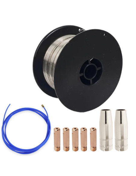 Zestaw do spawania drutem nierdzewnym śr. 0,8 mm