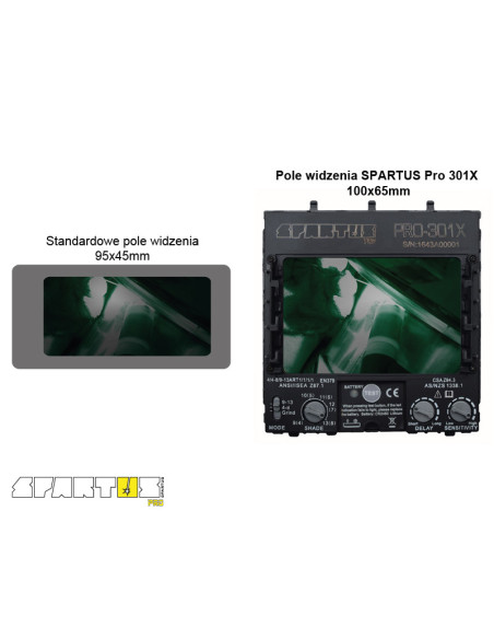 Przyłbica samościemniająca SPARTUS Pro 301X